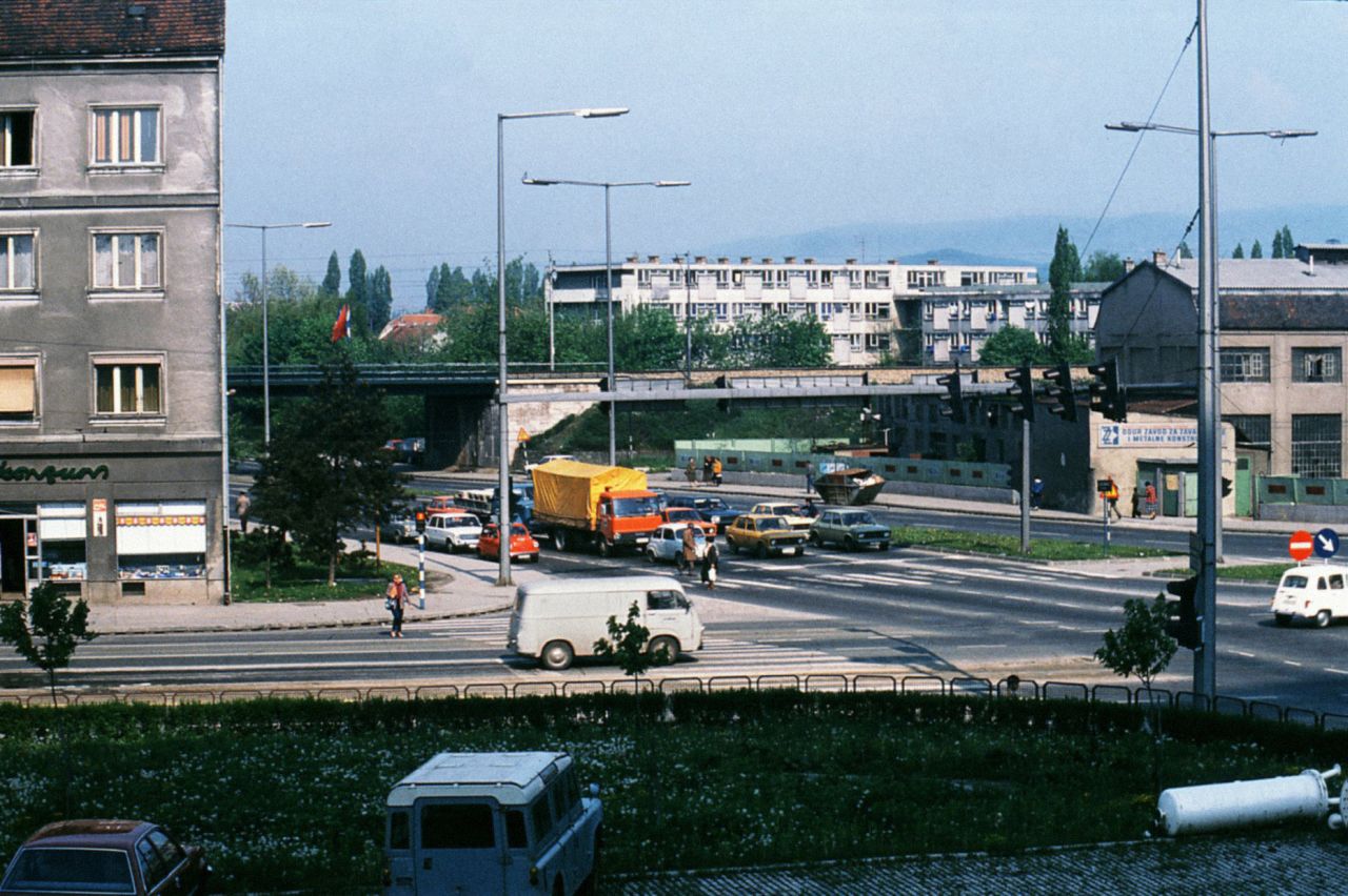 Savska cesta, Ljubljanska avenija (današnja Zagrebačka avenija), oko 1975.-1980. godine